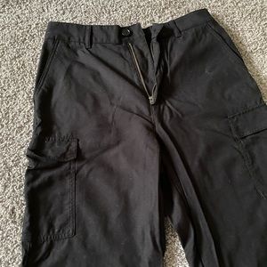 Black high waisted cargo pants